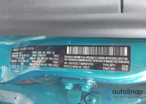 2021 Jeep Renegade Trailhawk 4X4 из США, поврежденный, VIN ZACNJDC13MPM70793